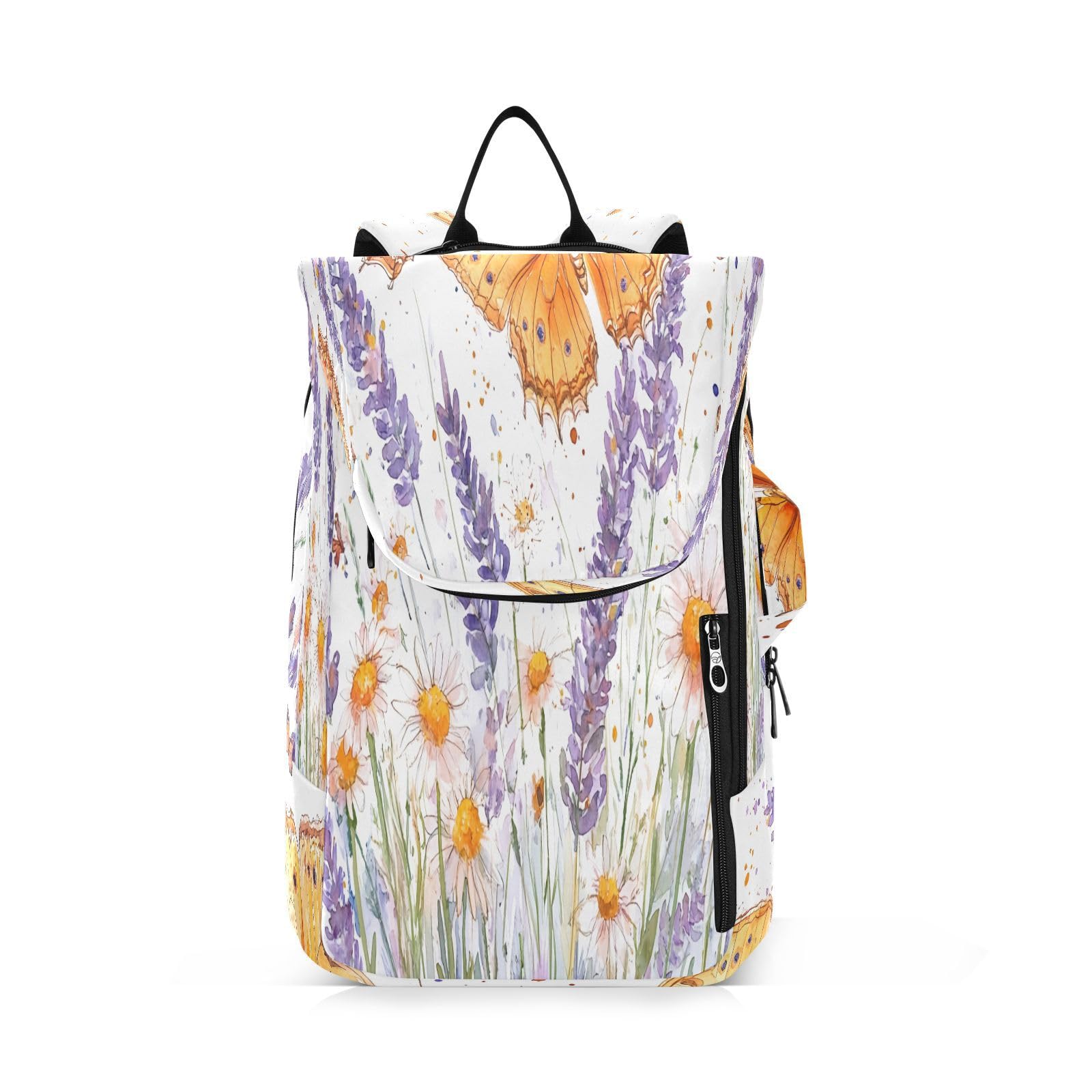 DUOBU Tennis Bag Butterfly Flowers Large Waterproof Pickleball Bag for Men and Women Crossbody Backpack for Tennis Badminton Pickleball Racketball