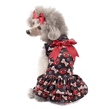 CuteBone Dog Dress Halloween with Bow Hair Rope Birthday Gift DR16S