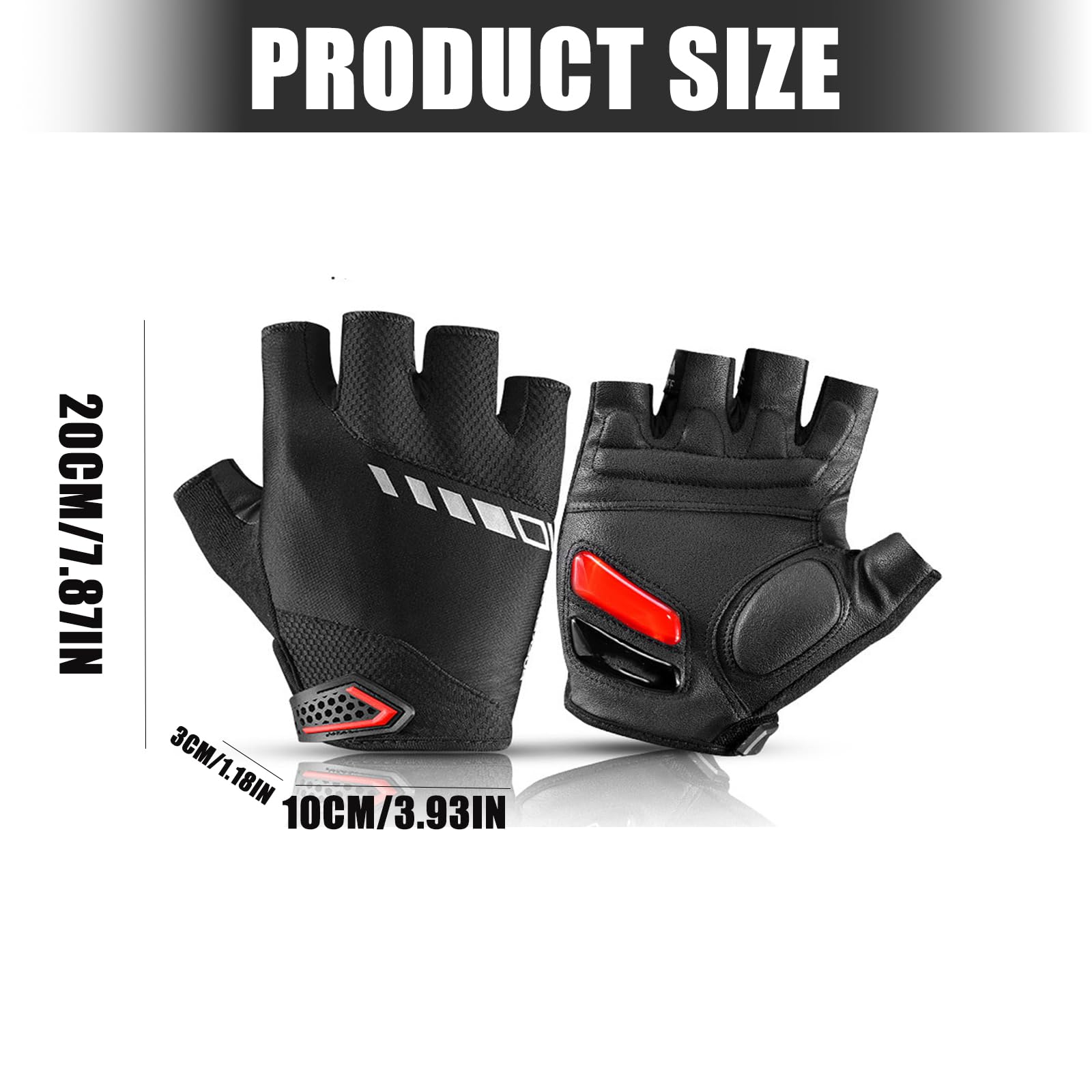 1 par de guantes deportivos transpirables sin dedos, antideslizantes, duraderos, para ciclismo, pesca, senderismo, peso ligero, absorción de golpes