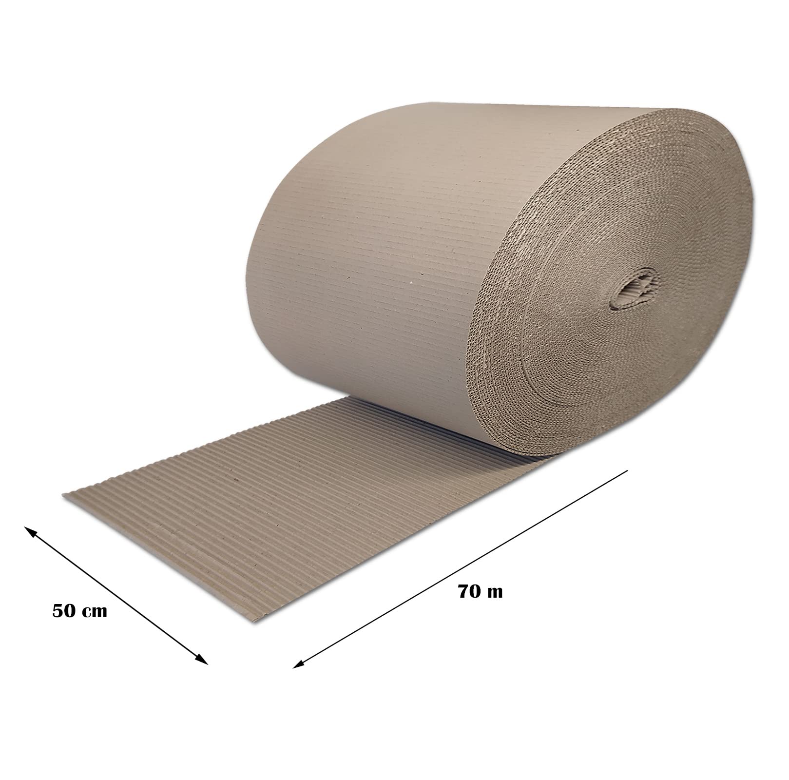 Carton ondulé 50 cm x 70 m - Matériau d'emballage et de calage