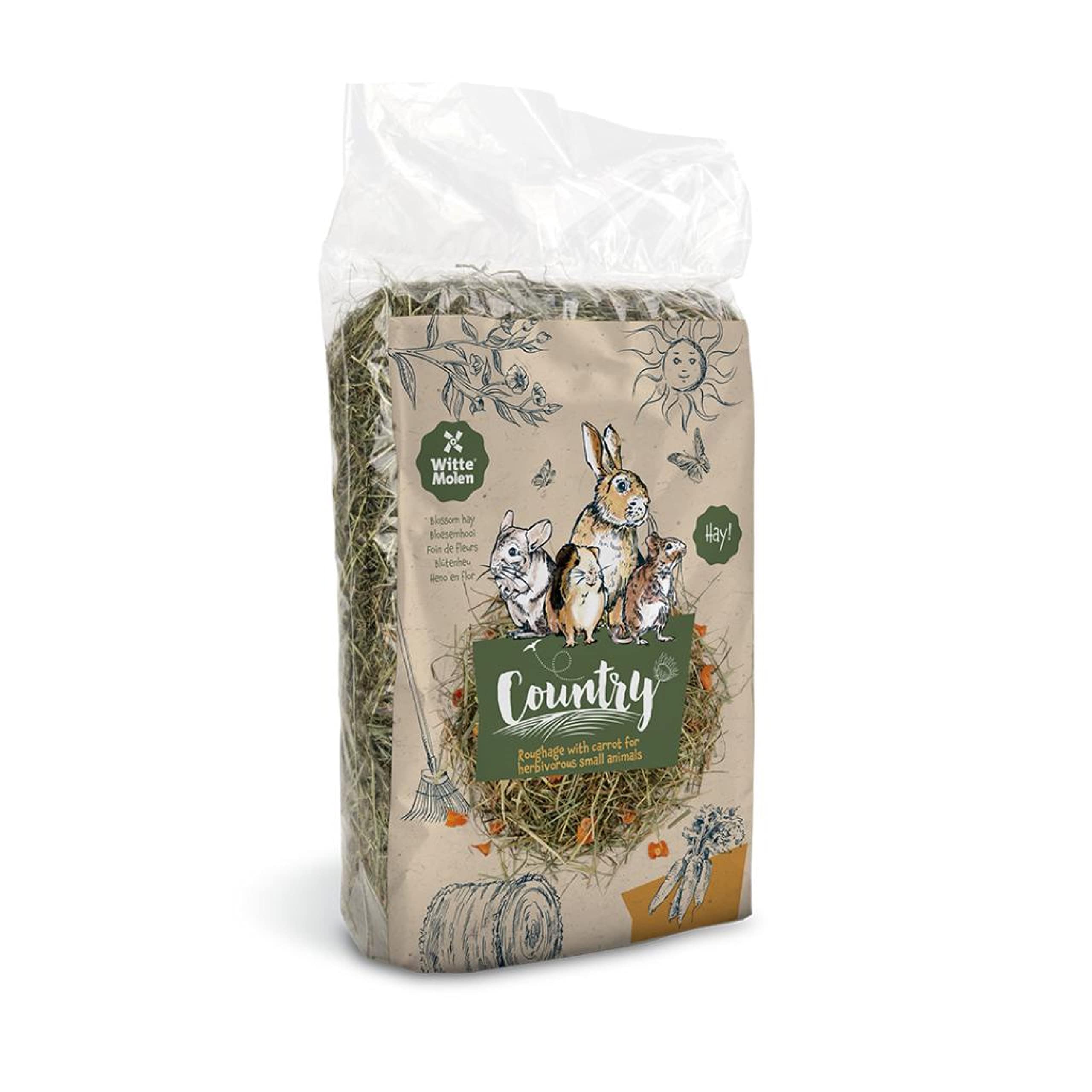 Witte Molen White Mill Country Blossom Hay with Carrot - Premium Rodent Forage - 500g (B0BSV1QK9G) Amazon Price History, Amazon Price Tracker