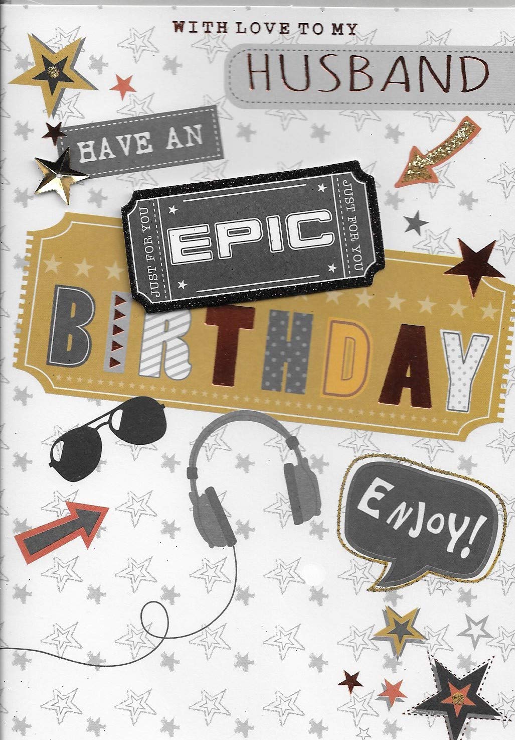 ISABELS Garden***Husband Birthday Card***Music***1ST Class Post**AF4**