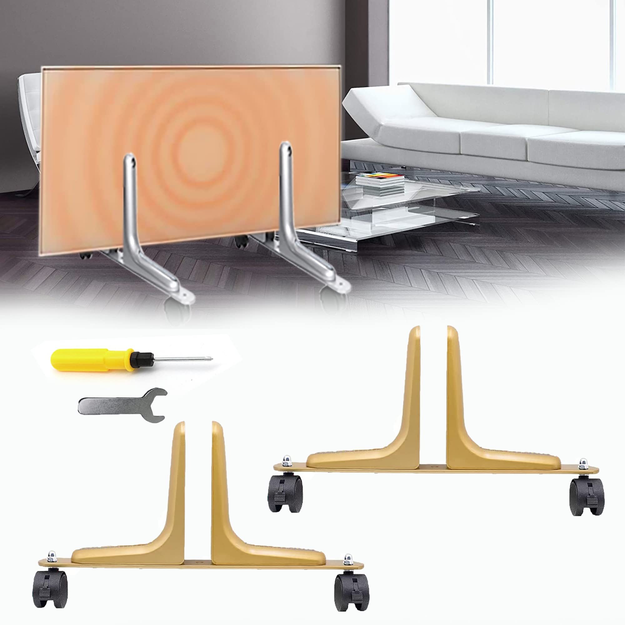 Generisch Dispositivo de calefacción por infrarrojos, patas universales para calefacción por infrarrojos, capacidad de carga de hasta 20 kg, compatible con diferentes modelos