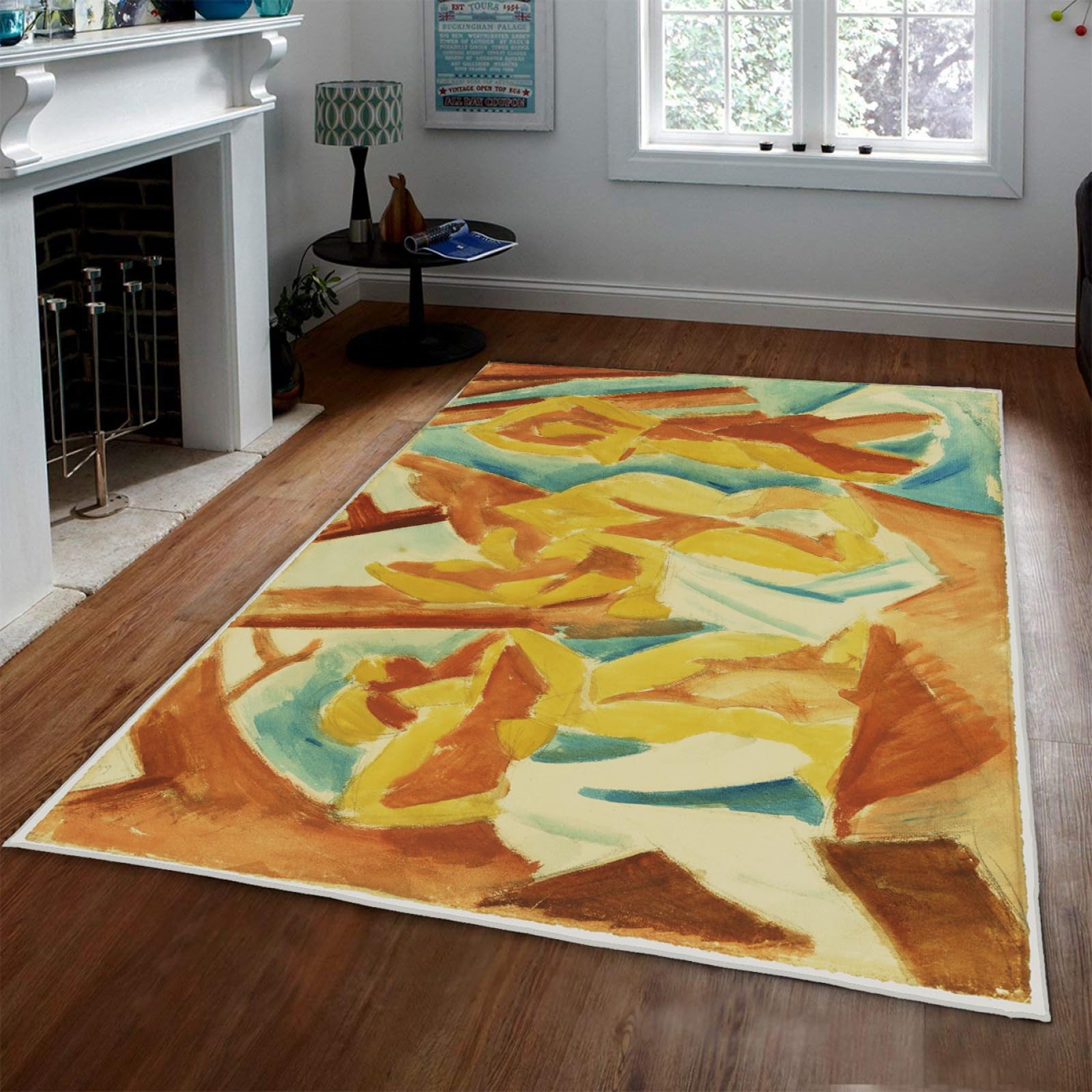 Tapis salon Picasso art abstrait moderne chambre 80x150