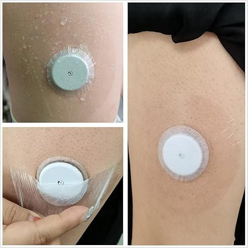 Vista 2 de Paquete de 40 fundas para sensor Libre, parches impermeables y transpirables para libre 1/2/3 Plus y parches CGM transparentes sin pegamento