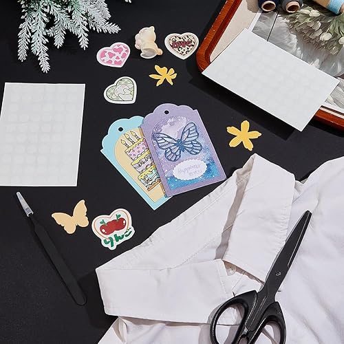 Miniatura 4 de 120 puntos de pegamento, puntos adhesivos de doble cara, puntos adhesivos blancos extraíbles, impermeables, pequeñas calcomanías, cuello, puntos, se