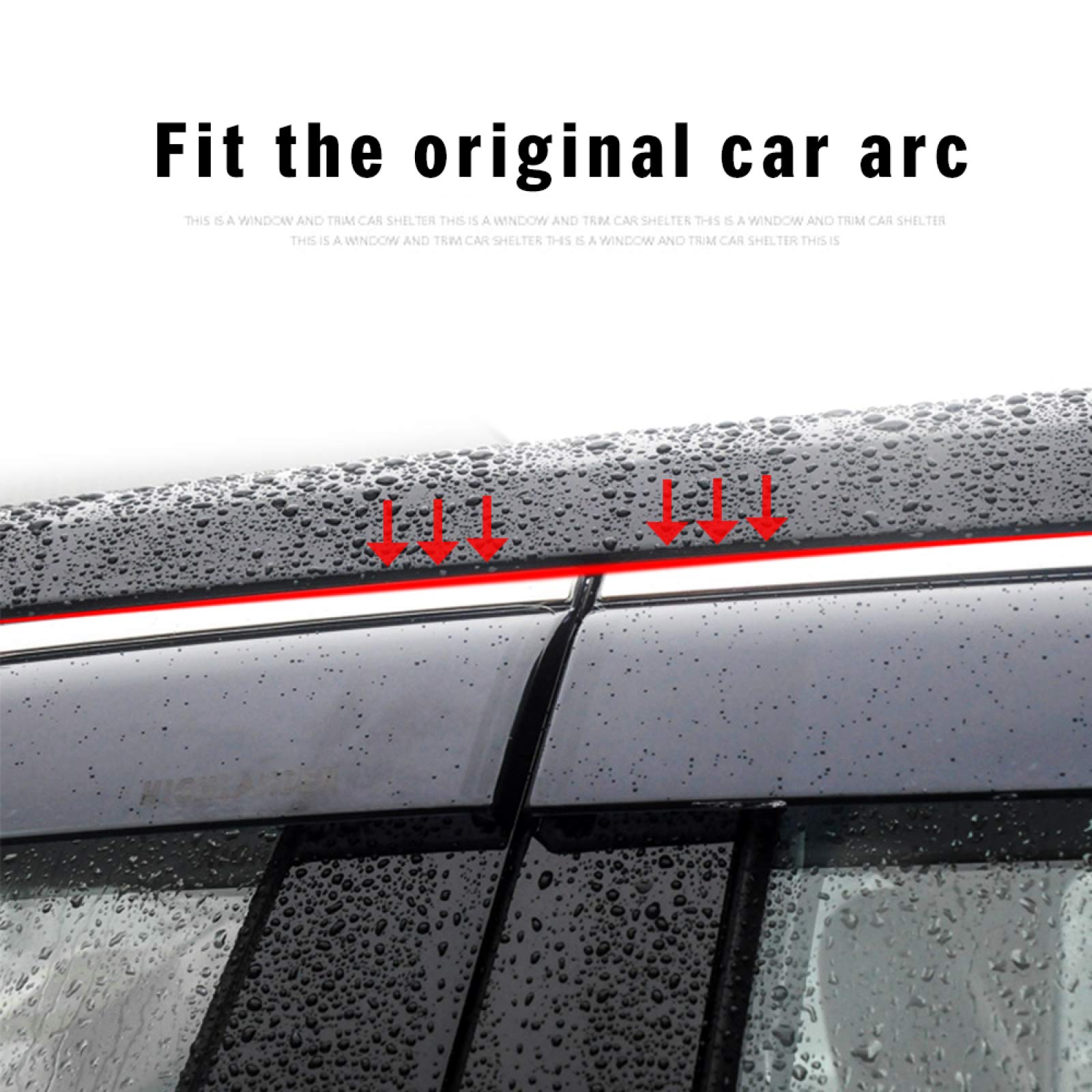 per Nissan X Trail T32 2014 2015 2016 2017 2018, 4 Pezzi Car Styling Fumo Finestra Parasole Parapioggia Deflettore Guard