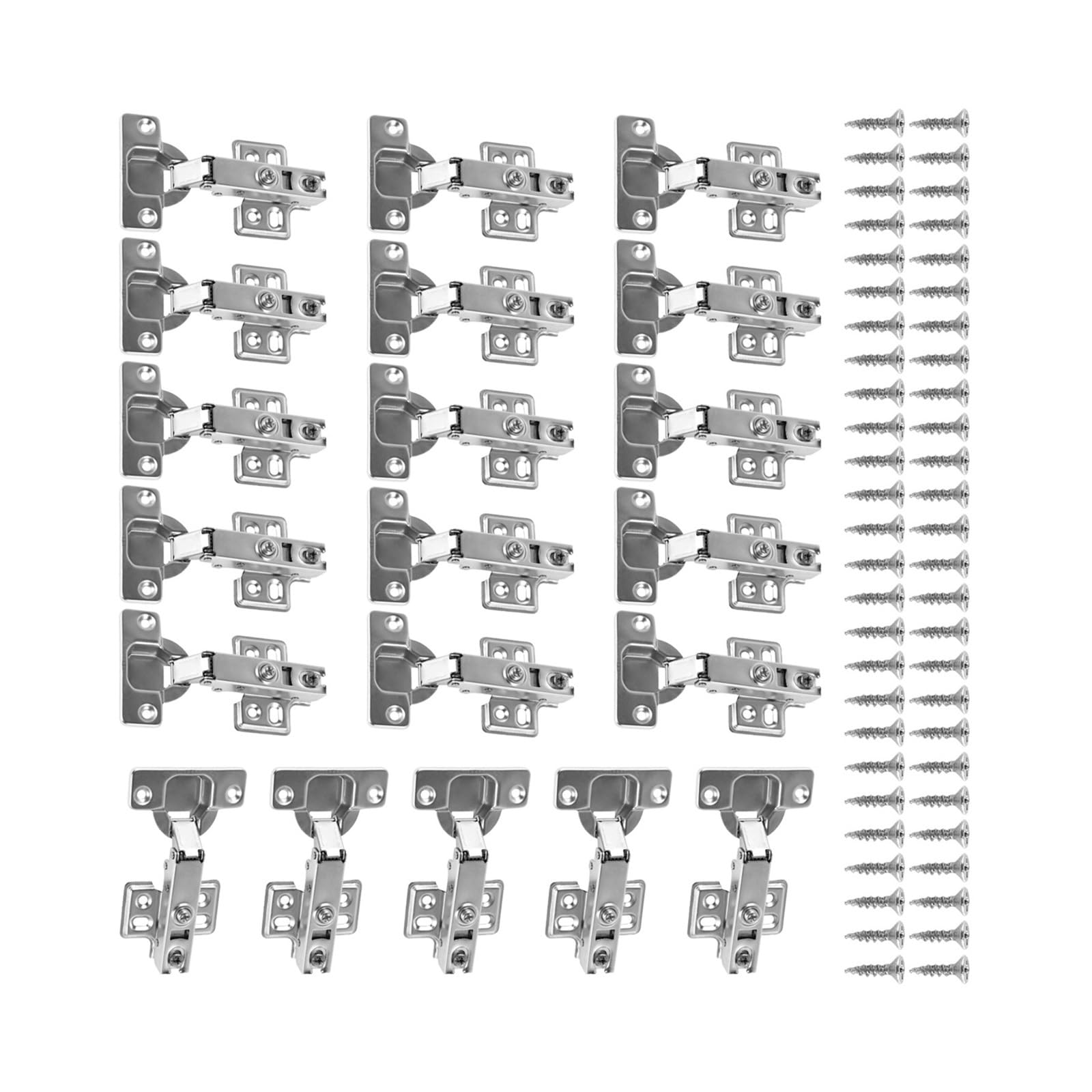 Chtkagv 20Pcs Cold Rolled Steel Hydraulic Cabinet Hinges