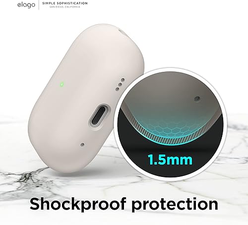 Miniatura 6 de elago Funda híbrida líquida compatible con AirPods Pro 2 con cordón compatible con AirPods Pro de 2 generación protección de triple capa resistente