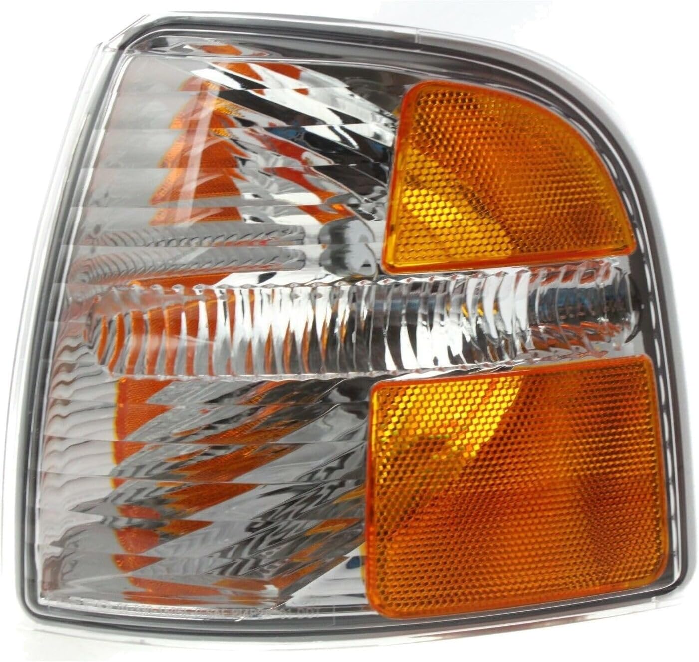 Driver Side Front Corner Signal Light with Clear & Amber Lens, fits Ford Explorer 2004-2005, Incandescent Bulb Socket Included for Easy Replacement