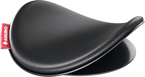 CHERRY SLIDEPAD ERGO, Apoyabrazos deslizante, Reposabrazos ergonómico para el escritorio, Utilizable para ratón y teclado, Certificado IGR, 1 almohadilla, Negro