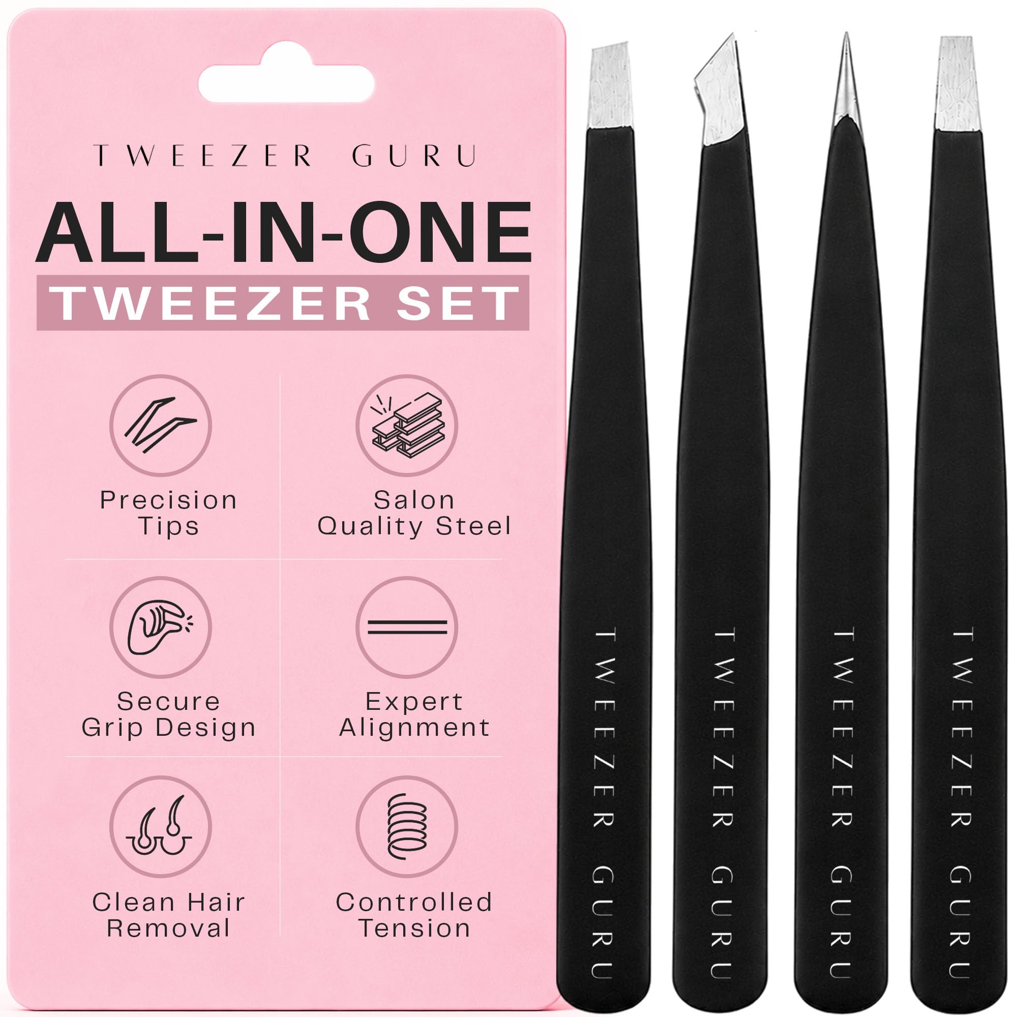 TWEEZER GURU 4-Pc