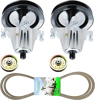 Youxmoto 42'' Rebuild Kit Fits Cub Cadet/MTD/Troy-Bilt, 2 Spindles 618-04822 618-04889 618-04950 918-04889 918-04950, 2 Pulleys 753-08068A 753-08171 756-04129 956-04129, 1 Belt 754-04060 954-04060