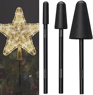 Christmas Tree Topper Holder, Universal Tree Topper Stabilizer Support Fits All Base Types for Halloween Christmas Tree Topper Stars Angel Finial Festival Treetop Decorations Ornaments, Black