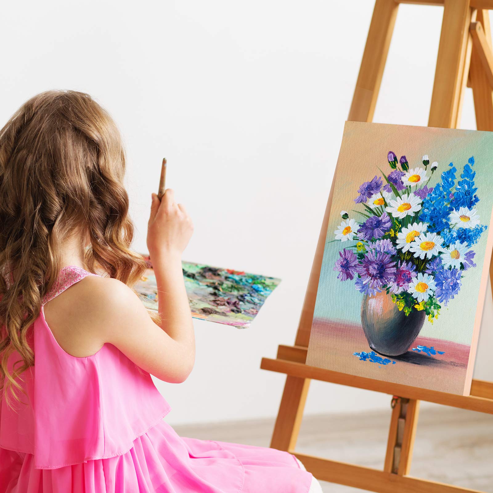 BPA 8 Pack Wood Panels 12 x 8 inch Wooden Canvas Board Unfinished Wooden Panel Boards for Painting, Arts, Pouring Use with Oils, Acrylics