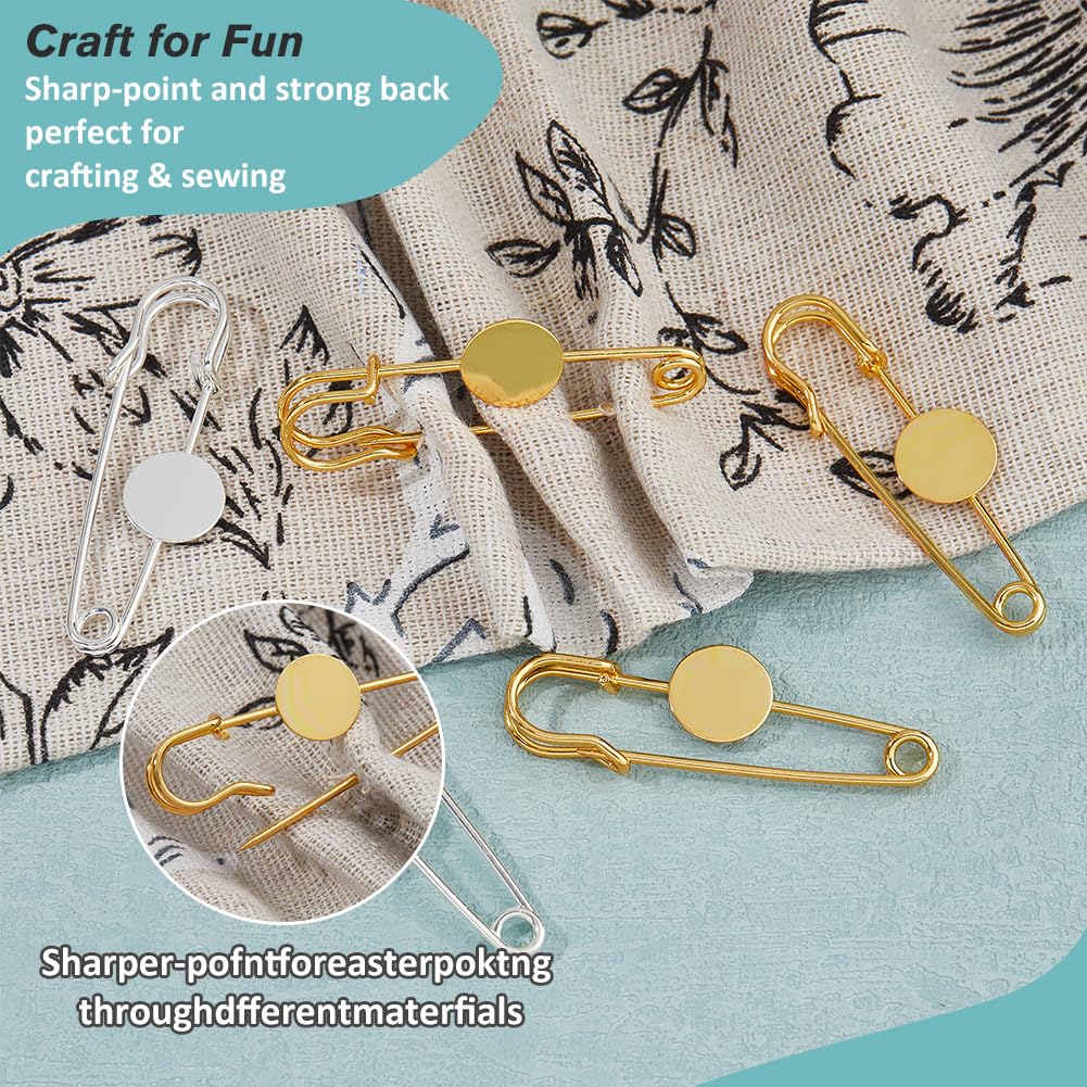 SUPERFINDINGS 20Pcs 12mm Blank Safety Pin - Image 4