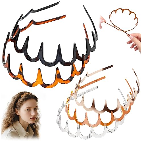 5Pcs U Shape Fashion Tooth Hair Comb Headband, High Cranium