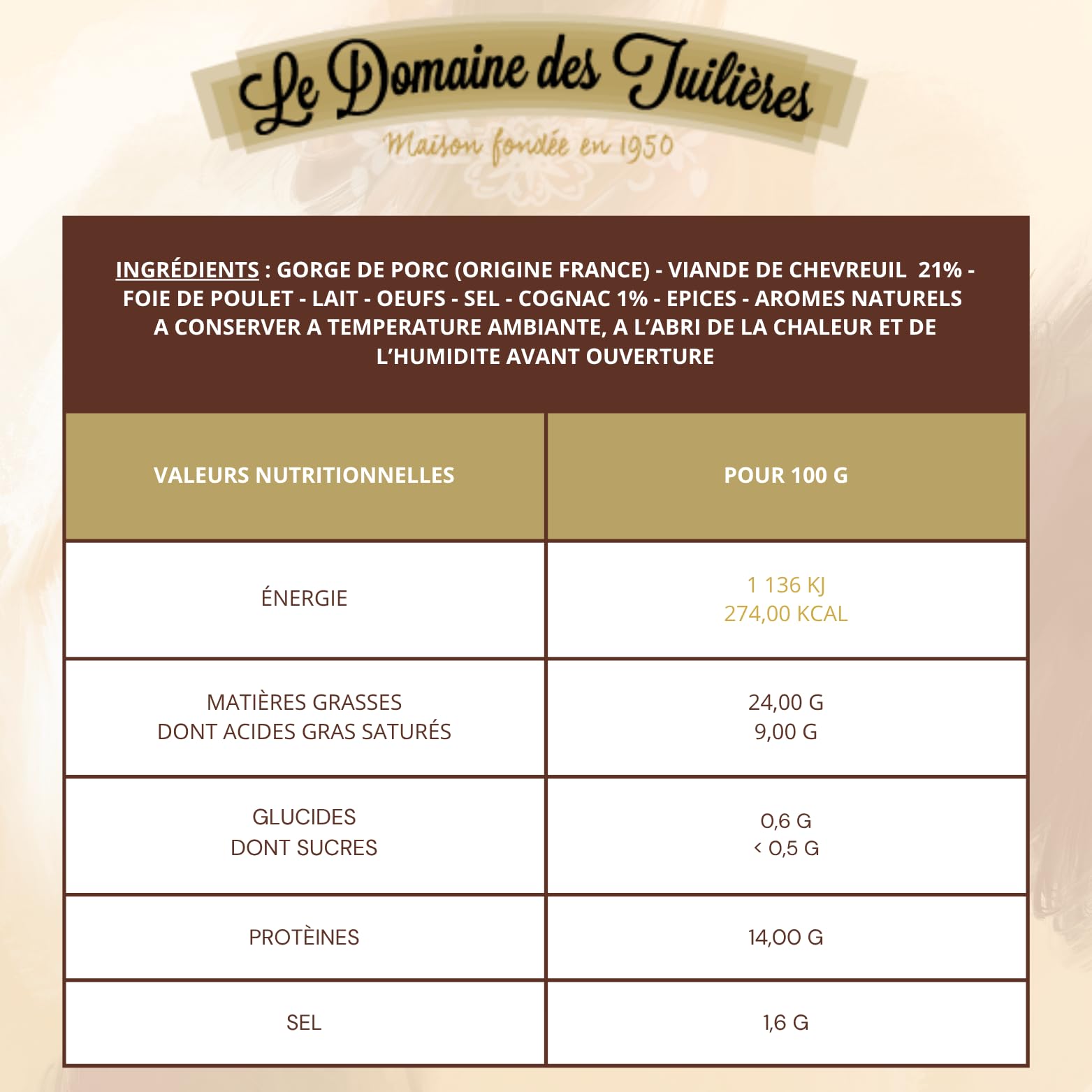 Trio de Terrines - Chevreuil/Canard/Lapin sans conservateurs artificiels | 3 bocaux de 180g pour un apéritif ou une entrée réussis