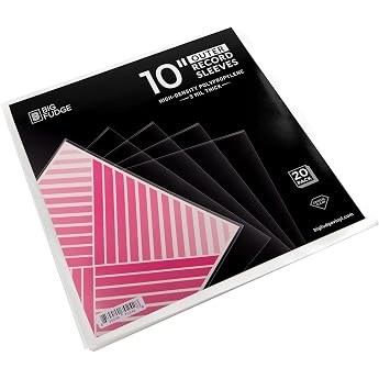 BIG FUDGE Packs of 20 External 10 LP Vinyl Durable and Wrinkle Resistant Clear and High Density Polypropylene 3mm Thick Fits Most Gatefolds and Double LPs