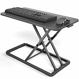 VIVO Single Top 24 inch Scissors Lift Keyboard and Mouse Riser, Height Adjustable Laptop Desk, for Ergonomic Sit Stand Workstations, Black, DESK-V024A