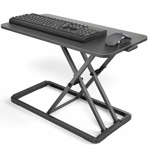 VIVO Black 24 in Single Top Keyboard and Mouse Riser,