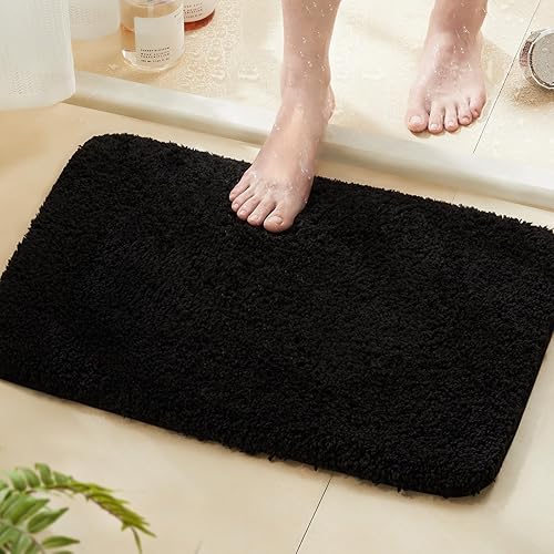 TECHMILLY Alfombras de baño súper suaves, absorbentes, gruesas, antideslizantes, de secado rápido, lavables a máquina, para suelo de baño, bañera y