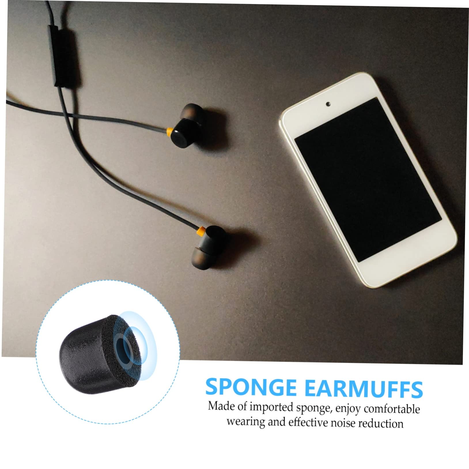 SUPVOX 50pièces Embouts Mousse pour Écouteurs -Auriculaires Remplacement Antidérapant Et Confortable Compatible Plupart Modèles