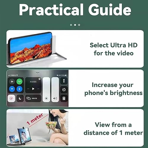 Miniatura 7 de Lupa de pantalla de teléfono celular, lupa de pantalla 3D HD 2026 para teléfono celular, amplificador plegable de pantalla grande extraíble para