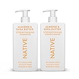 Native Shampoo and Conditioner Contain Naturally Derived Ingredients| All Hair Type Color & Treated, Fine to Dry Damaged, Sulfate & Dye Free - Almond & Shea Butter, 16.5 fl oz each (2 pack)