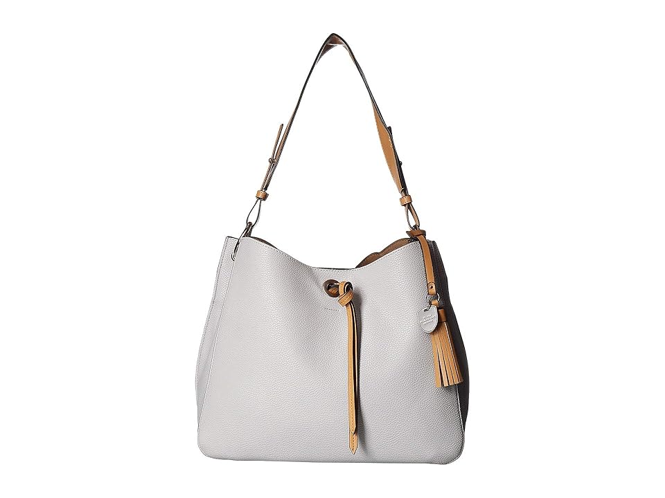 

London Fog Isabel Hobo (Dove Pebble) Handbags, White