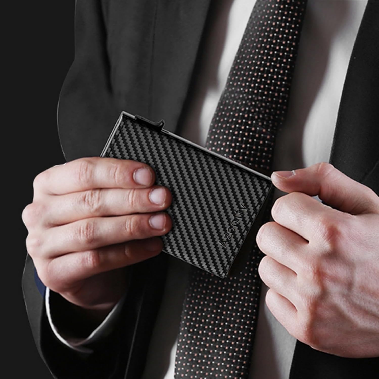 Wallet for Men Card Holder Slim Minimalist Wallet 6-8 Cards, Compact Wallet with Money Clip & ID Window, RFID Blocking Smart Pop Up Card Wallet, Metal Aluminum Credit Card Holder Bifold Wallet - Image 7