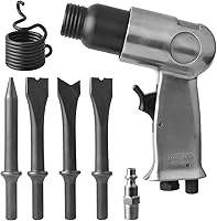 PROSHI 150mm Air Hammer Kit with 4 Chisels, 4500 BPM Pneumatic Chisel Tool for Metal, Concrete & Automotive