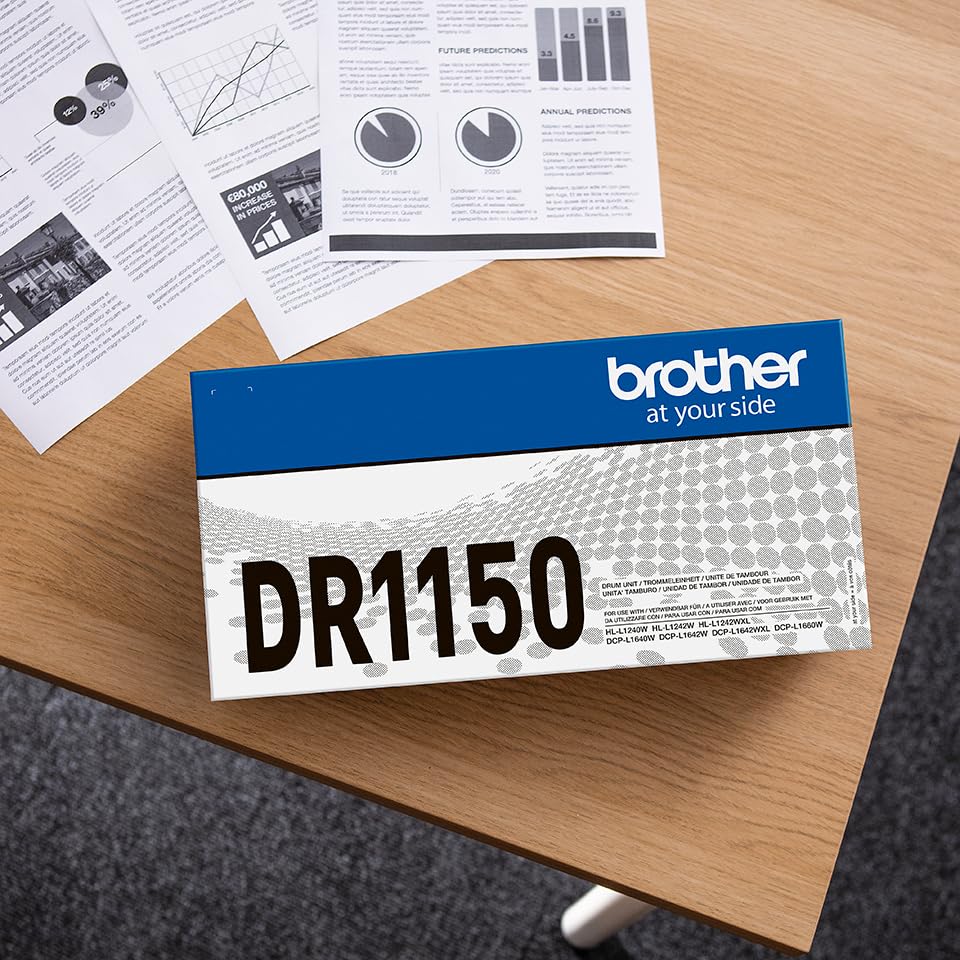Brother DR1150 | Tamburo Originale | Fino a 10000 Pagine | per stampanti HLL1240W/ DCPL1640W/ DCPL1660W