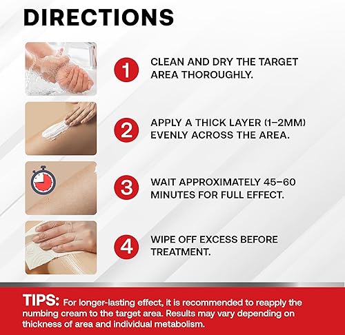 Miniatura 6 de Crema anestésica tópica al 5% de lidocaína Crema anestésica tópica de máxima fuerza para aliviar el dolor, picazón, ardor, dolor, hemorroides,
