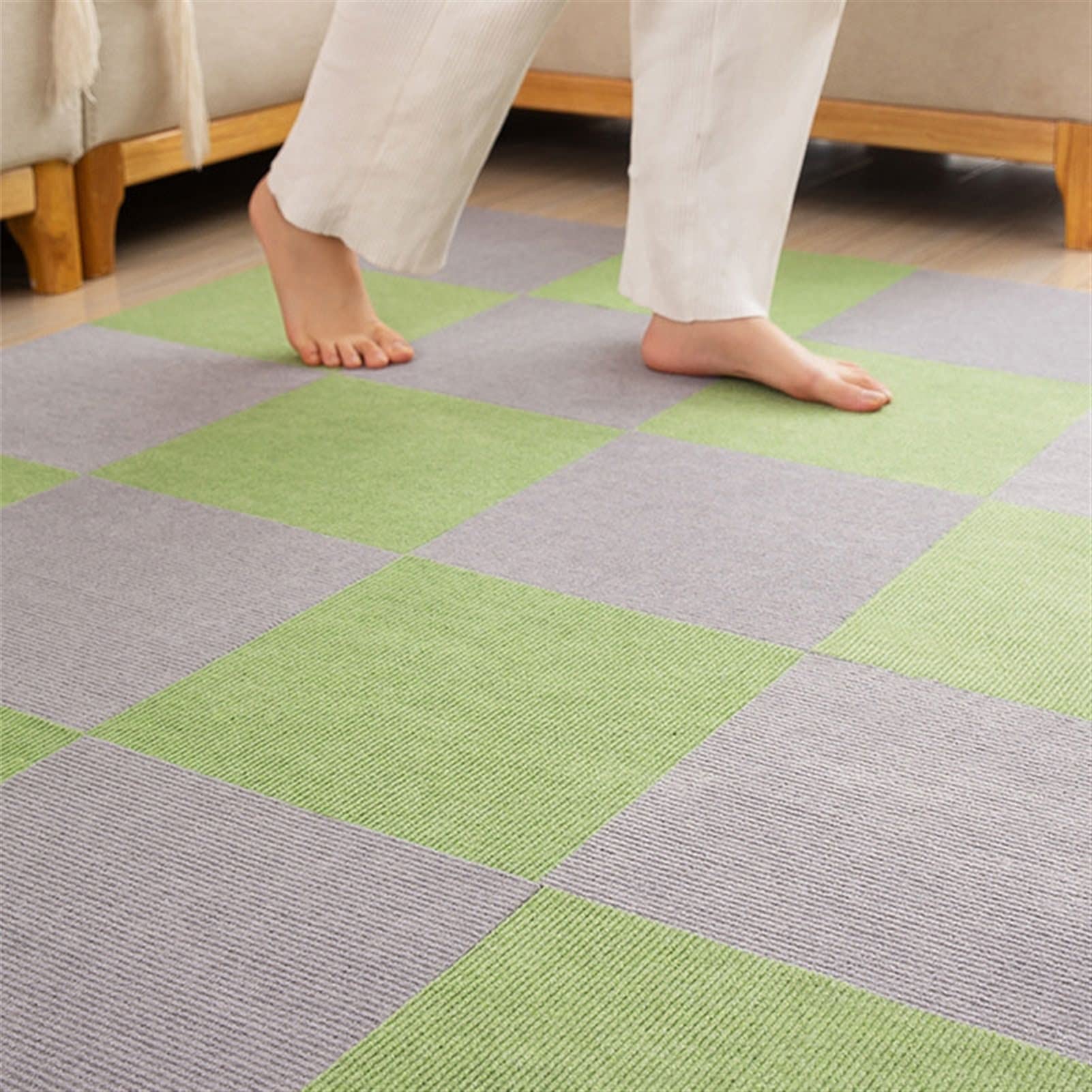 Dalle de Moquette autocollante, Facile à décoller et à Coller(Gray,30x30cm-20pcs)