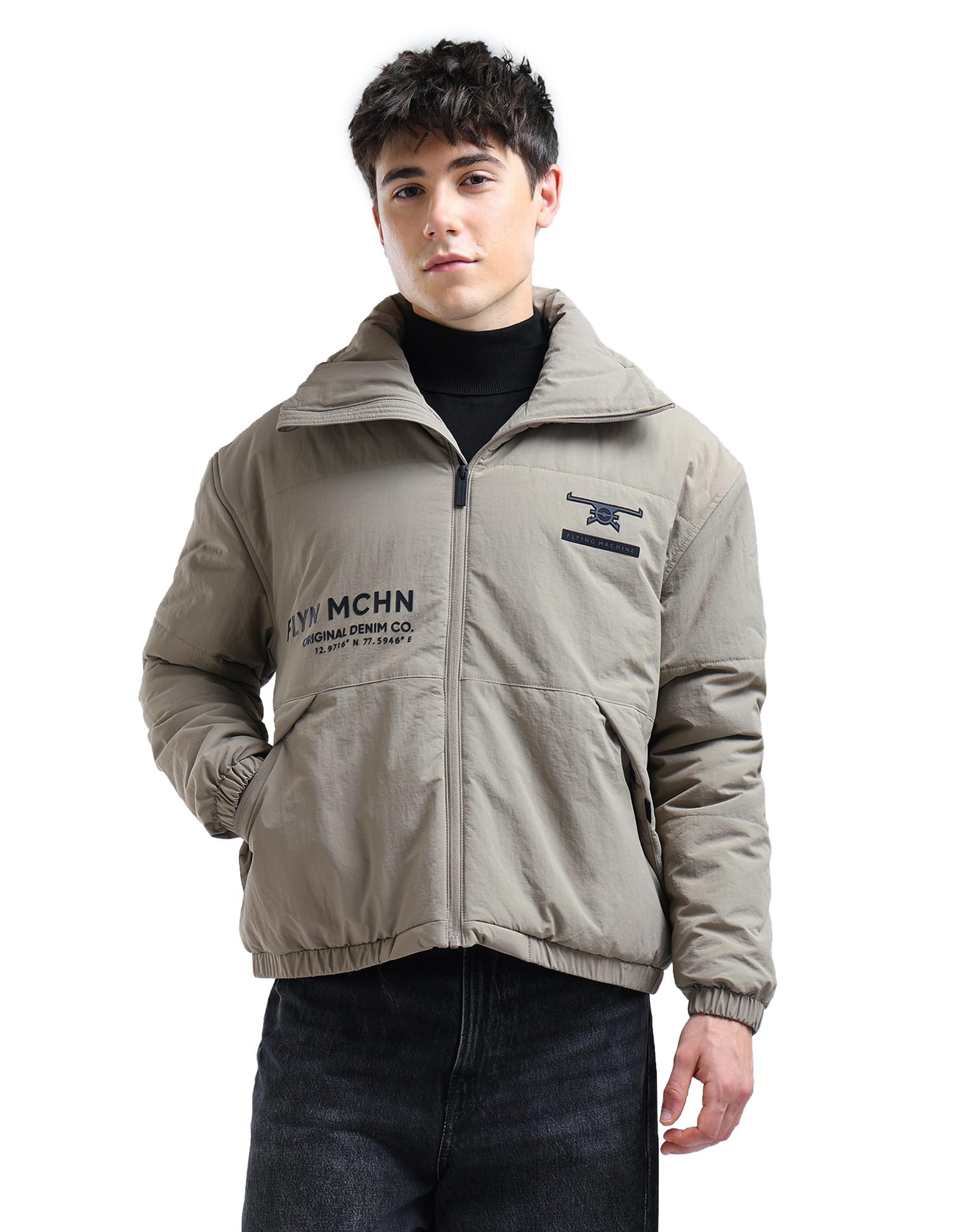 flying machine FMJCK2584 BROWN Mens Jackets-picture-10