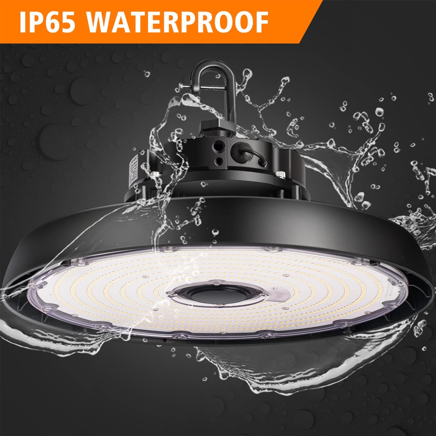 UFO LED High Bay Light 240W Ultra Bright Ceiling Lamp for Garage,Shop,Gym,Warehouse Work Commercial Lighting Grade 36000LM 0-10V Dimmable 120V 5000K IP65-UL DLC Listed 10 Pack - - 