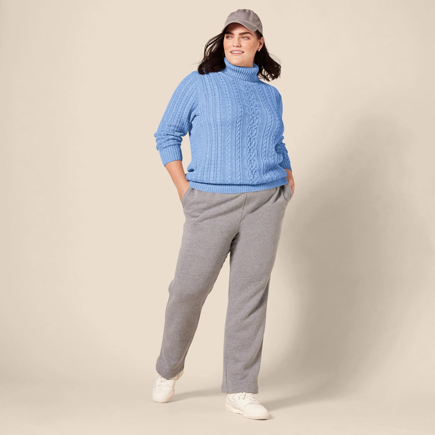 Amazon Essentials Women's Fisherman Cable Turtleneck Sweater (Available in Plus Size) - Image 8