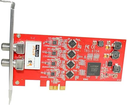 tbs6704 ATSC Clear QAM Quad Digital TV Tuner PCIe Card for Window Linux HTPC IPTV Server