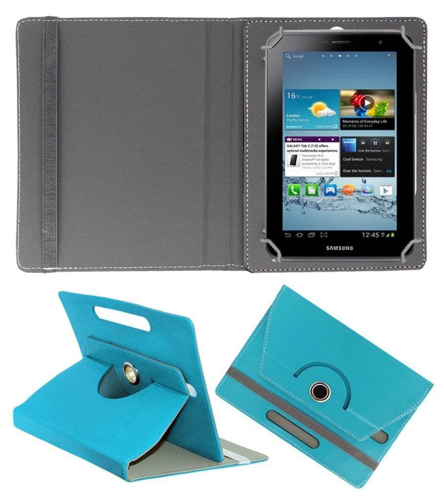 Acm Rotating Leather Flip Case Compatible with Samsung Galaxy Tab 2 P3100 Tablet Cover Stand Greenish Blue (B0120RR98Q) Amazon Price History, Amazon Price Tracker