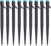 Vista 1 de Lxcom Lighting Paquete de 100 goteros de riego con micropulverización, emisores de goteo ajustables de 360 grados, patrón de círculo completo, flujo