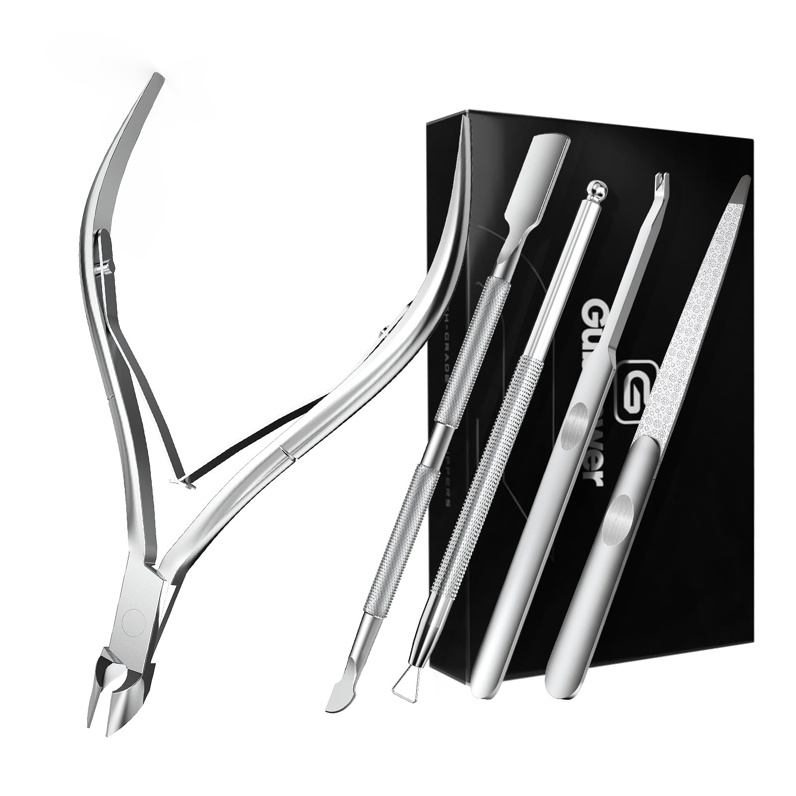 Pince à cuticules argent 5 haute précision pour ongles nets
