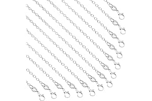 SANNIX 50-Pack Silver-Plated Necklace Chains