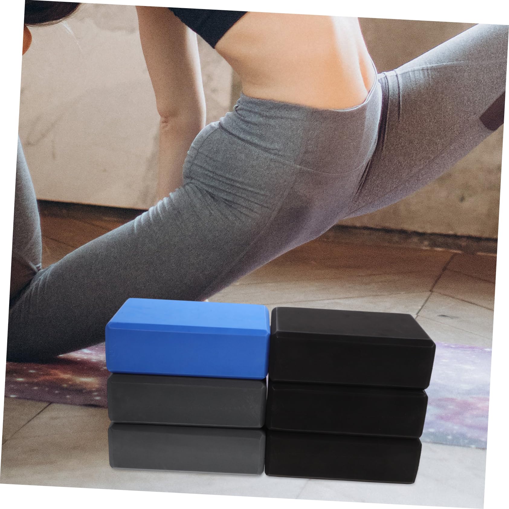 Kisangel 6piezas Bloques De Yoga De Alta Densidad Eva Herramientas Auxiliares Color Al Azar