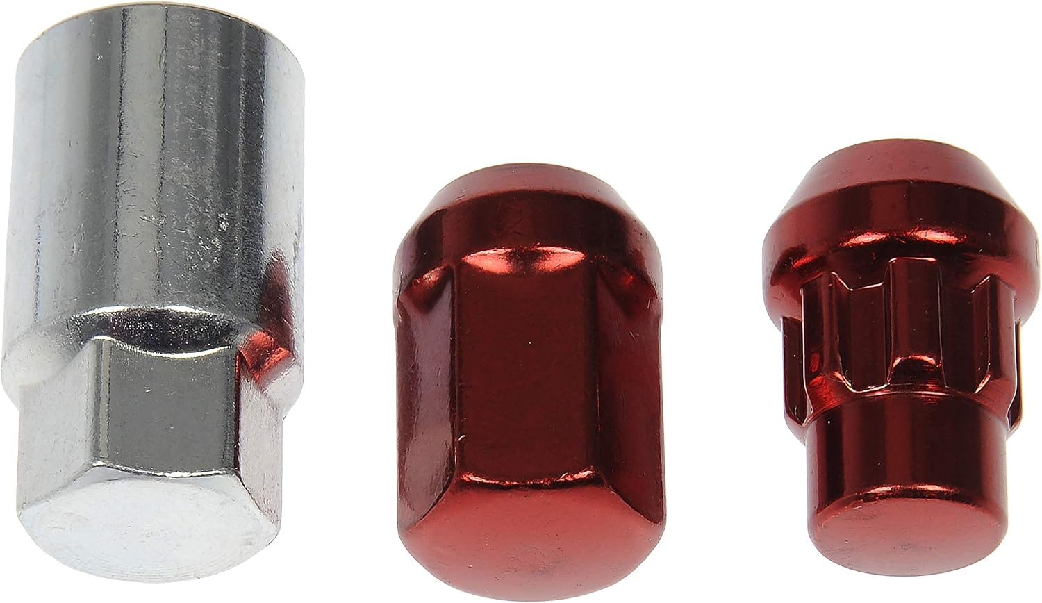 Dorman 713-275E Red Acorn Wheel Nut Lock Set Compatible with Select Models, 20 Pack