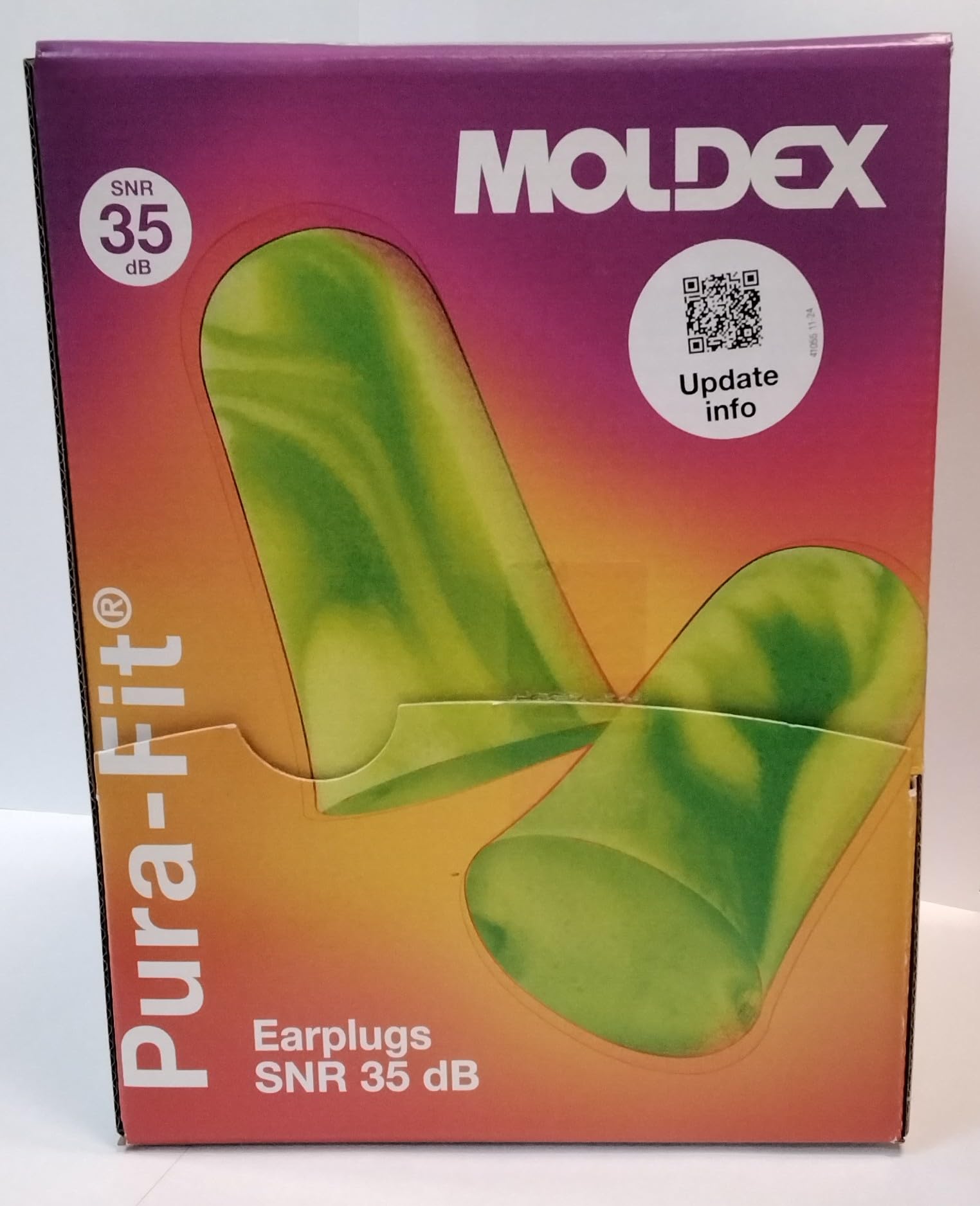 Moldex 770001 Pura-Fit Earplugs, SNR 36 (Pack of 200)