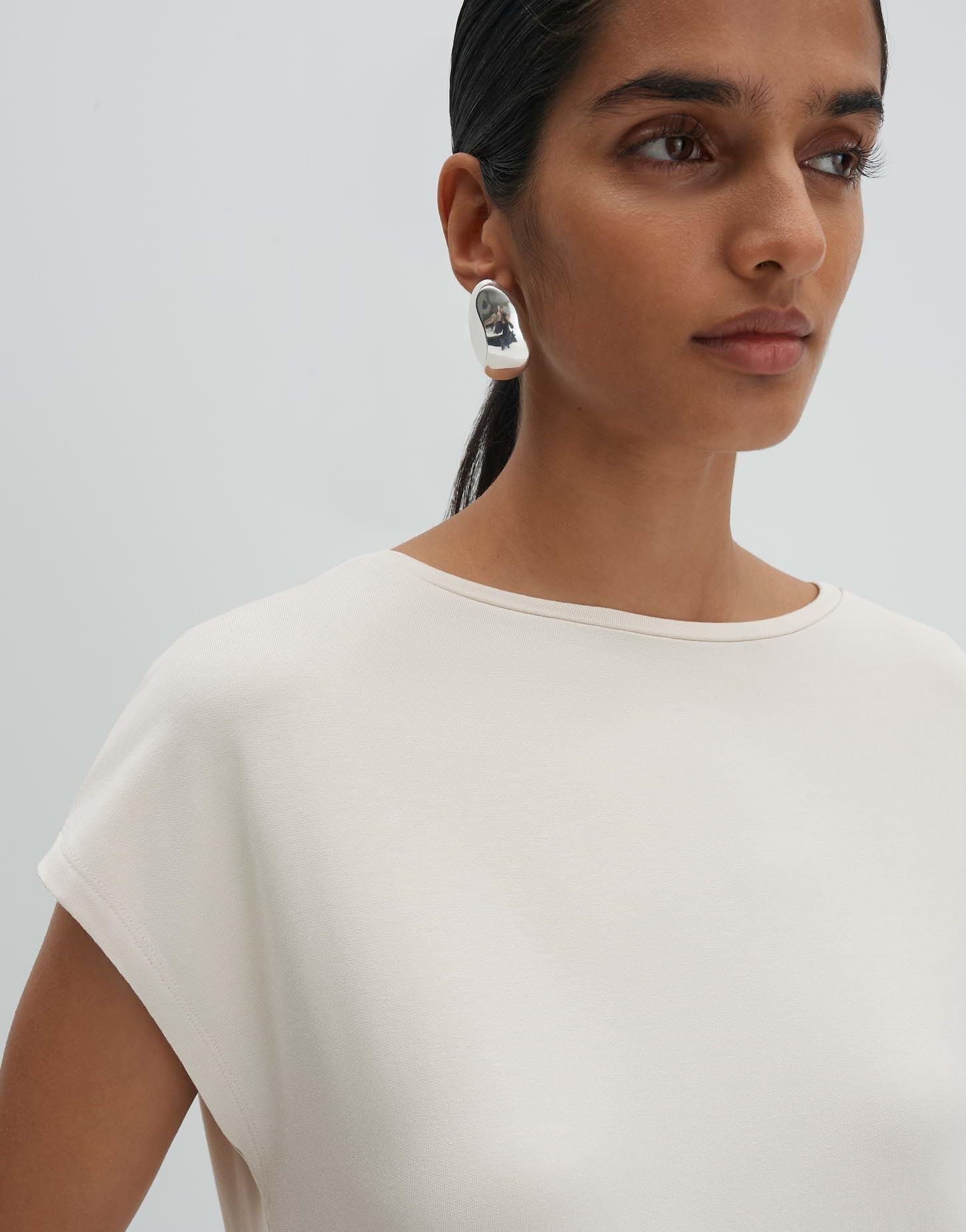 someday Damen Kurzarmshirt | Jerseyshirt mit Schlitzdetail Regular Fit