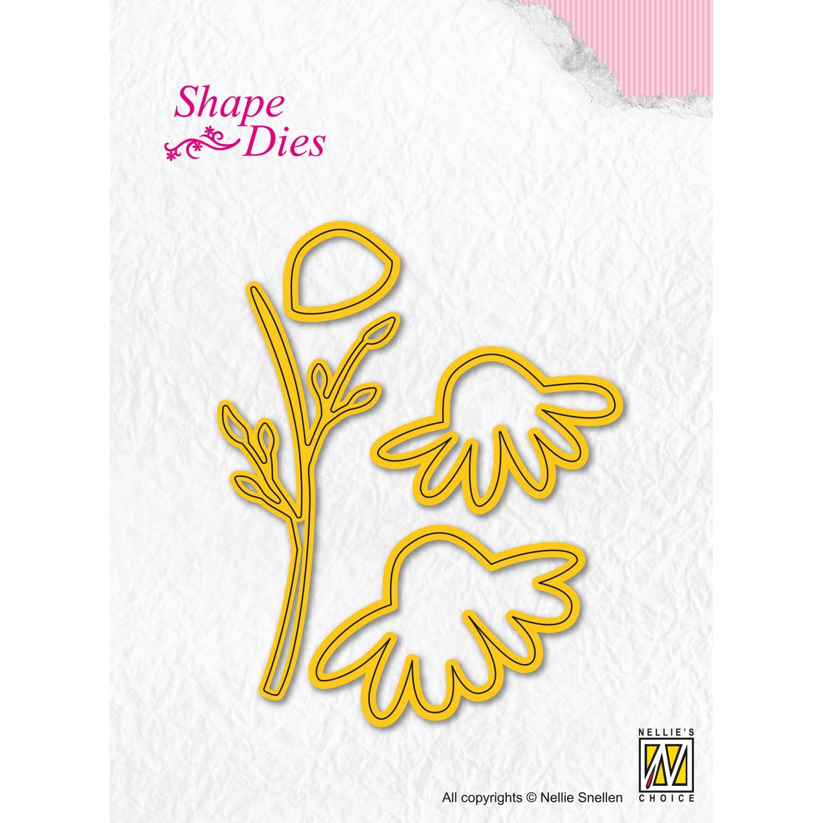 Nellie's Choice Easter Cutting Die-Daisy-4 Shape 7,3 x 8,1 cm-Card Making Supplies-Metal Dies for Scrapbooking, DIY and Paper Crafts, Yellow