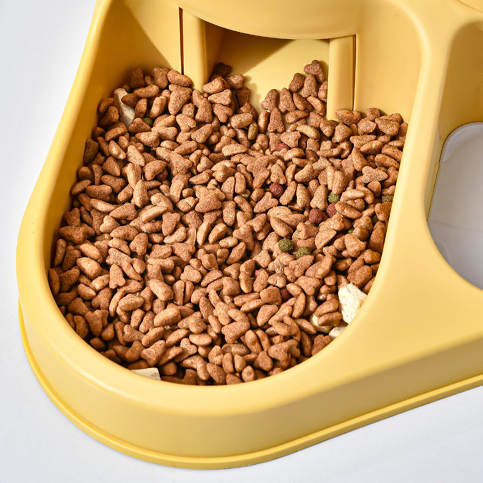 Comedero y Bebedero automático para Perros, dispensador de alimento y Agua para Mascotas de Gran Capacidad, diseño Transparente con Base Antideslizante para Perros, Gatos y