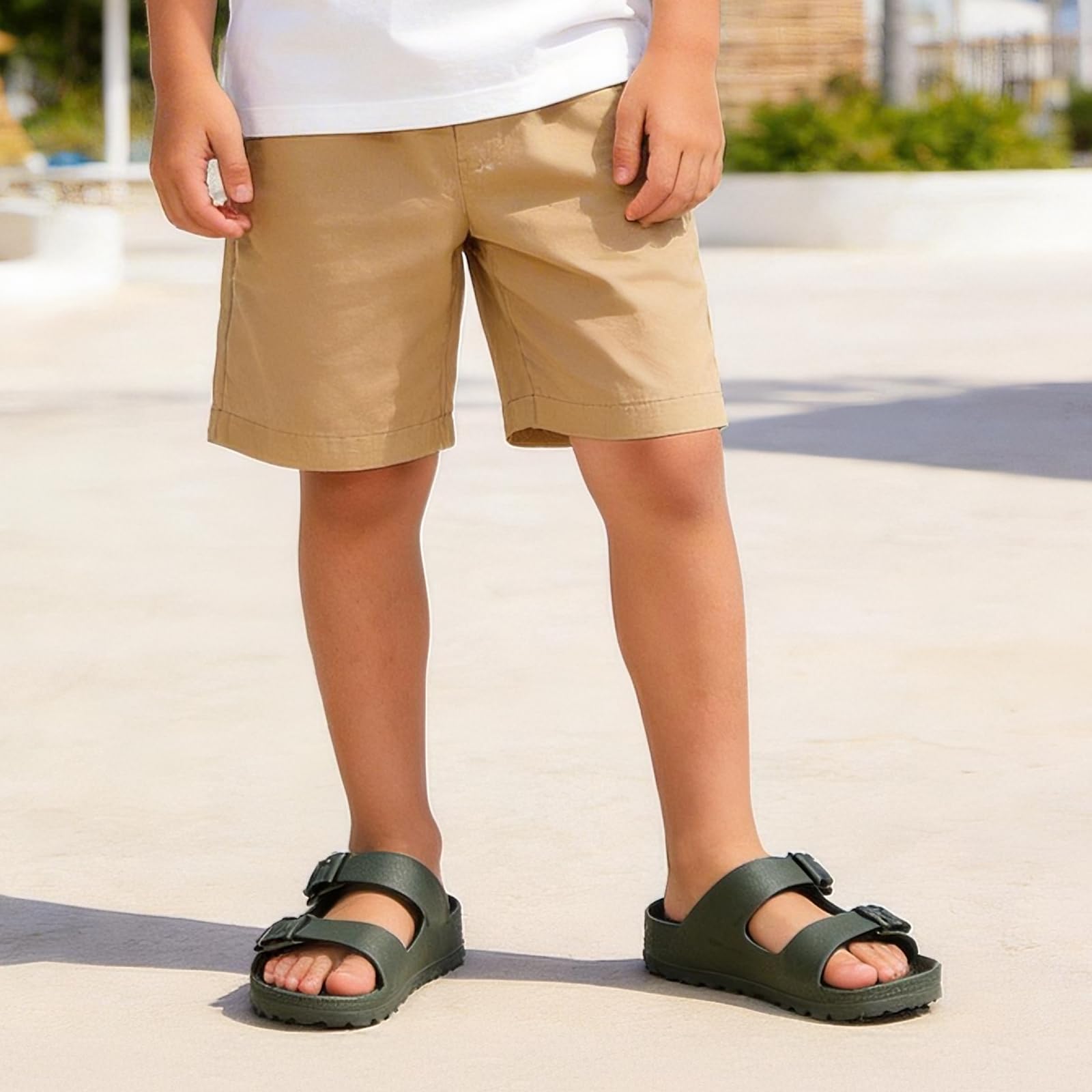 Sandali Bambini Ciabatte Unisex con Fibbia Regolabile, Pantofole Estive Comode e Leggere, Antiscivolo Piatti con Suola Clog, Scarpe Mare Piscina per Bambino Bambine